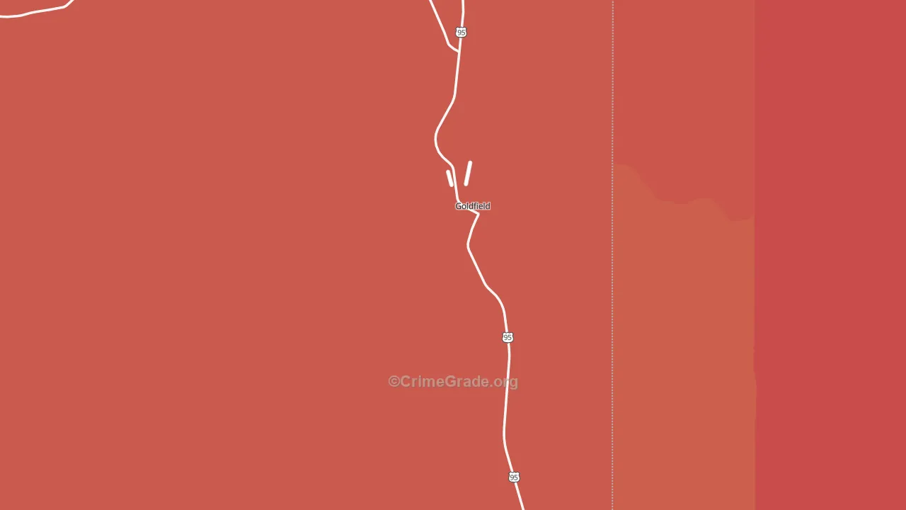Goldfield, NV Map of Vandalism Rates