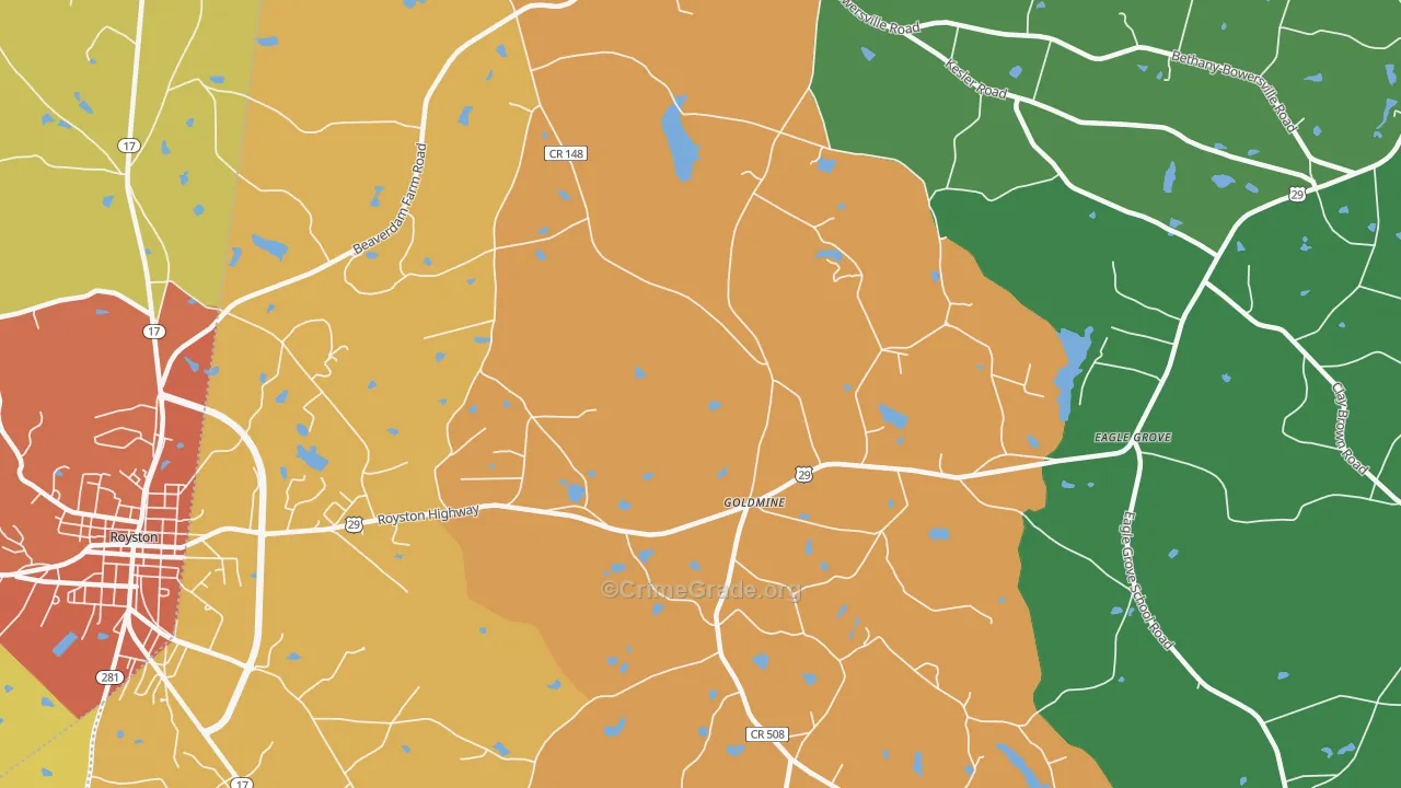 Goldmine, GA Map of Vandalism Rates