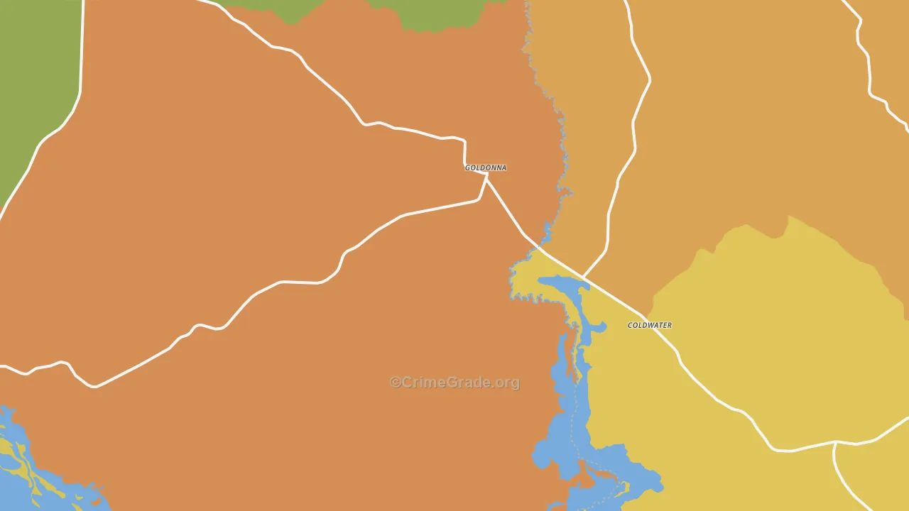 Goldonna, LA Map of Vandalism Rates
