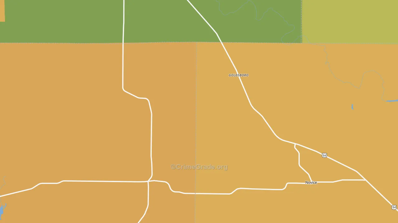 Goldsboro, TX Map of Vandalism Rates