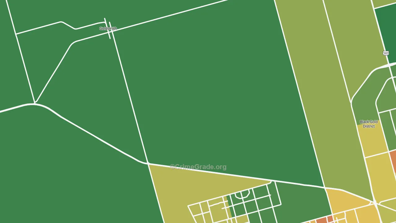 Goldsmith, TX Map of Vandalism Rates