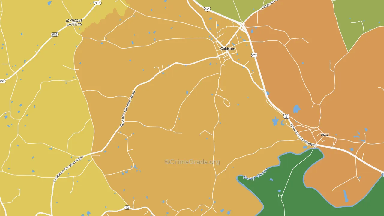 Goldston, NC Map of Vandalism Rates