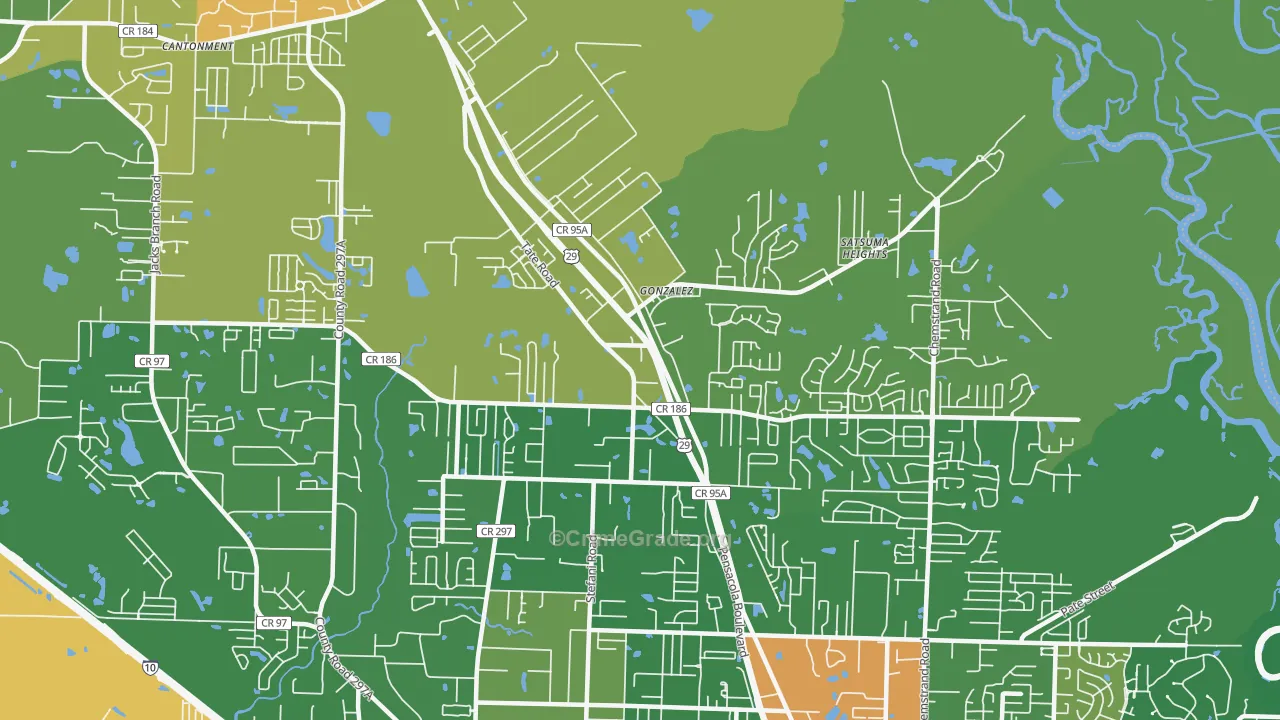 Gonzalez, FL Map of Vandalism Rates