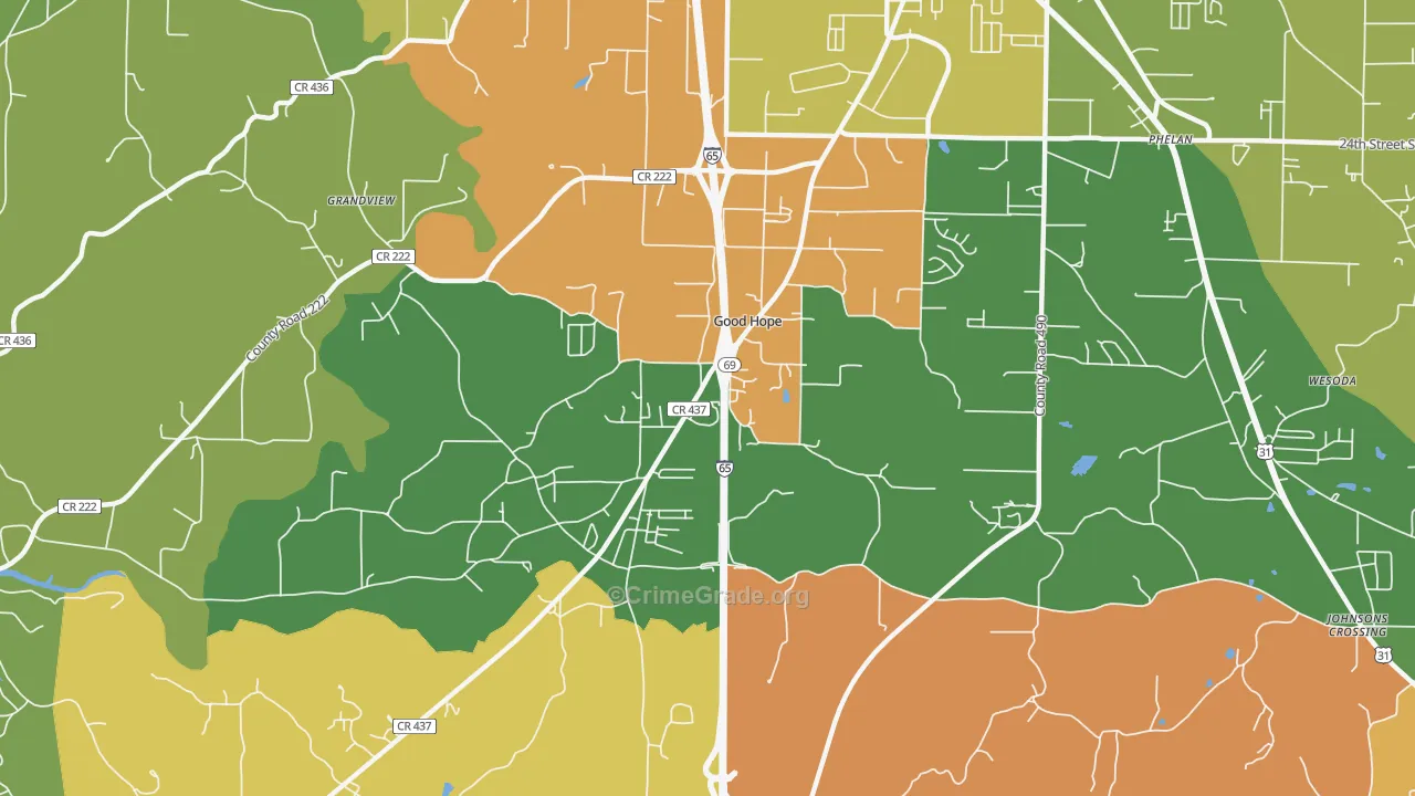 Good Hope, AL Map of Vandalism Rates