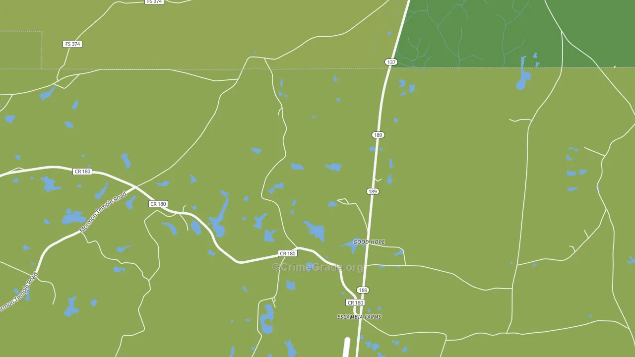Good Hope, FL Map of Vandalism Rates