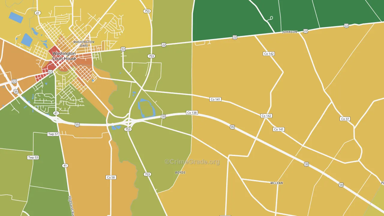 Good Hope, OH Map of Vandalism Rates