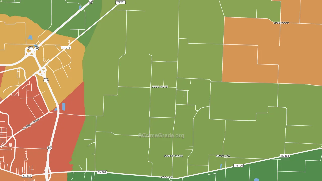 Good Hope, TN Map of Vandalism Rates