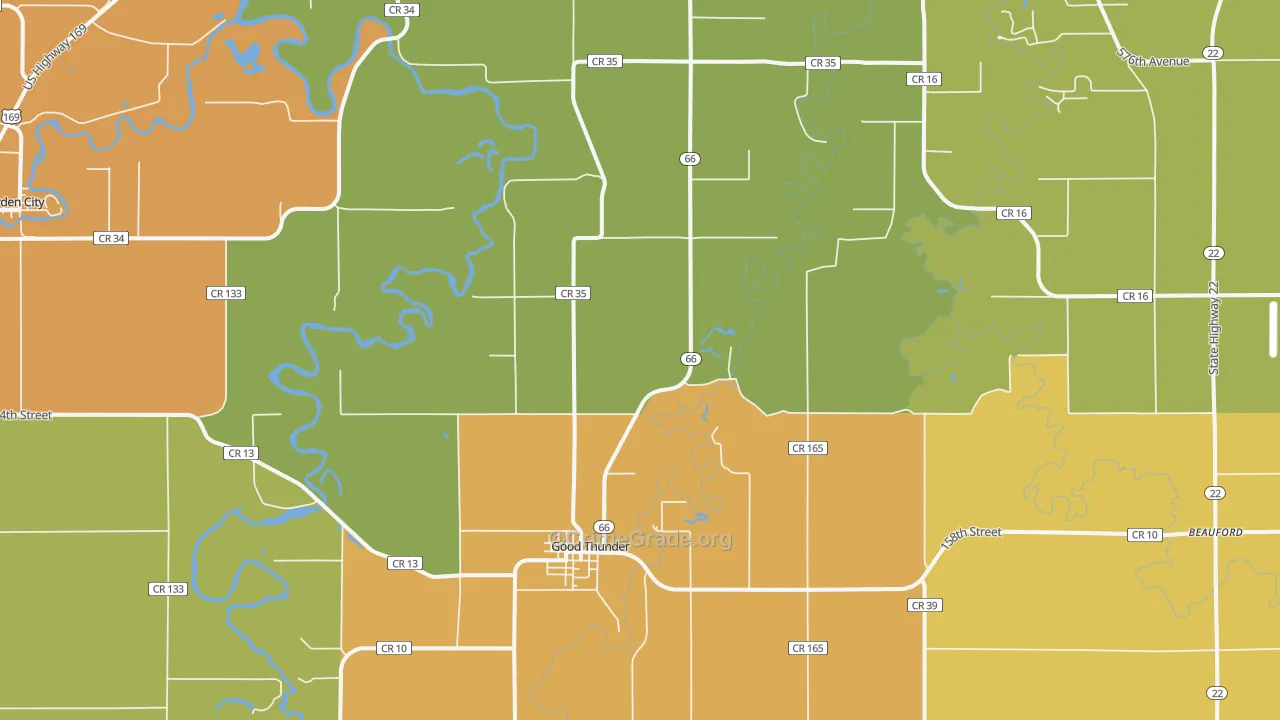 Good Thunder, MN Map of Vandalism Rates