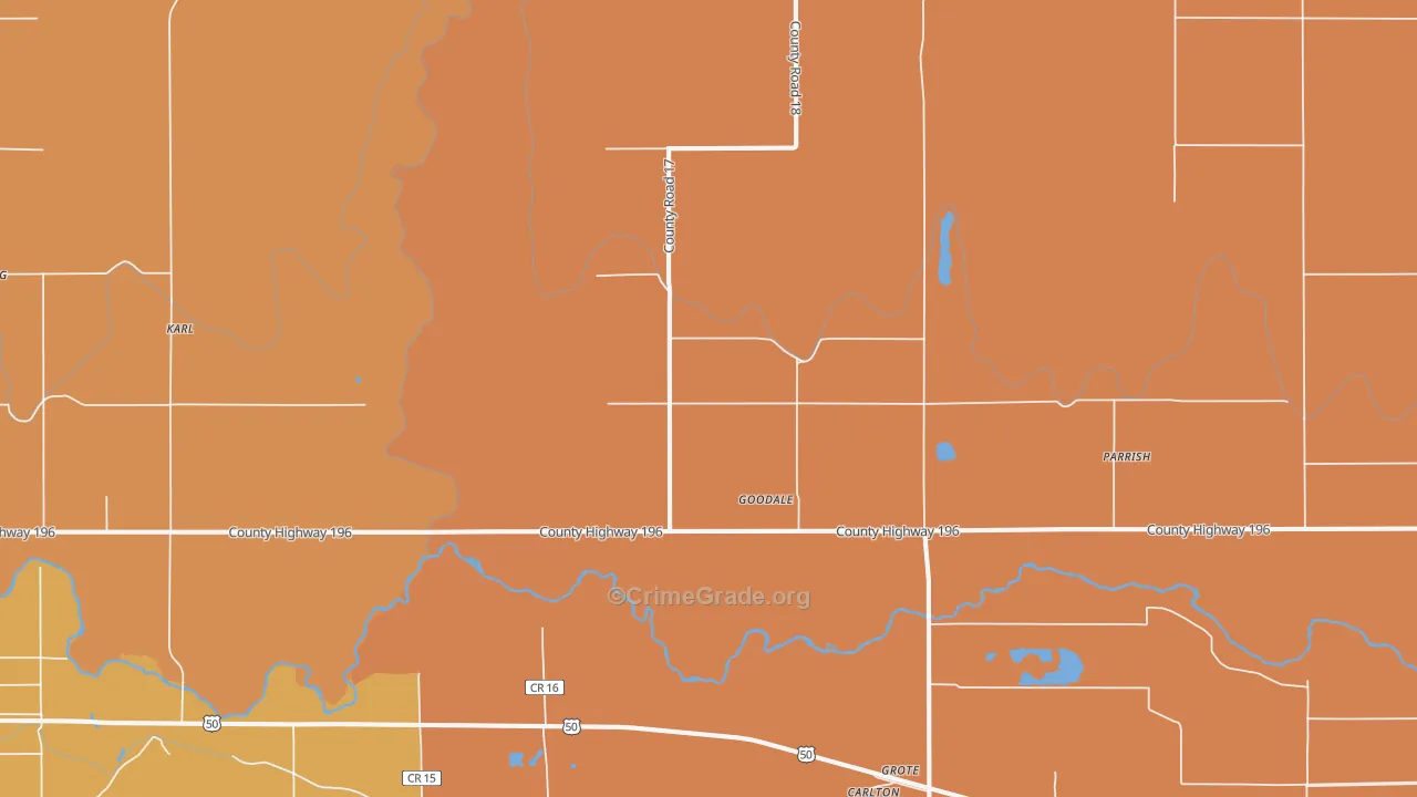 Goodale, CO Map of Vandalism Rates