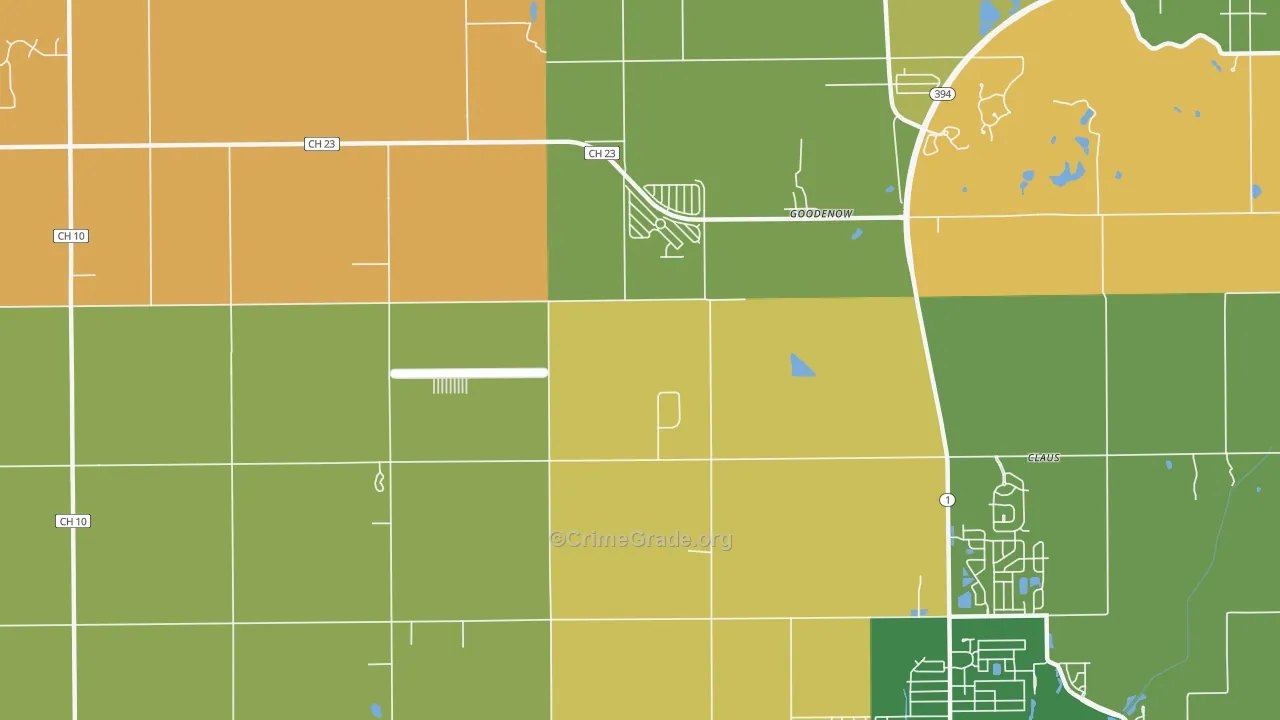 Goodenow, IL Map of Vandalism Rates