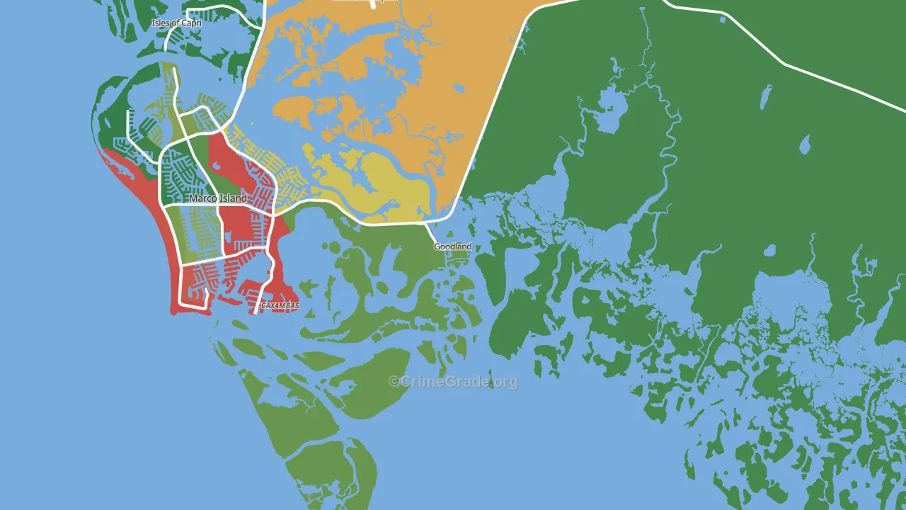 Goodland, FL Map of Vandalism Rates