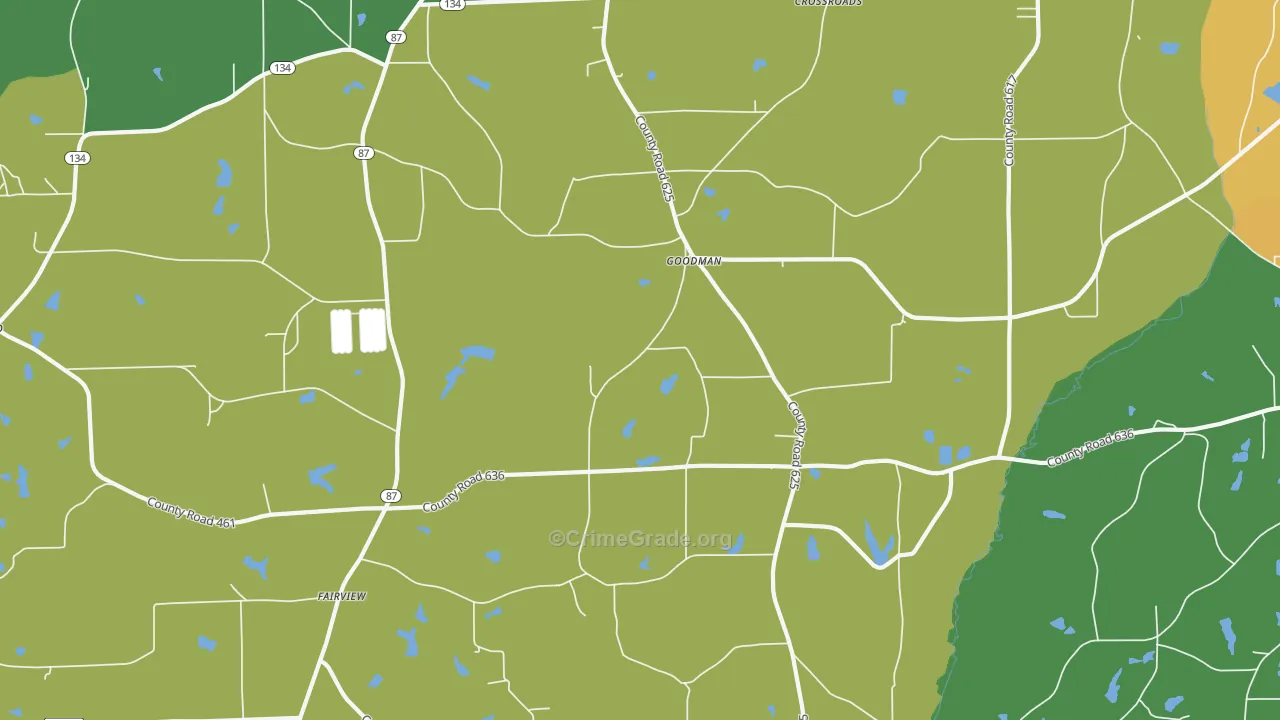 Goodman, AL Map of Vandalism Rates