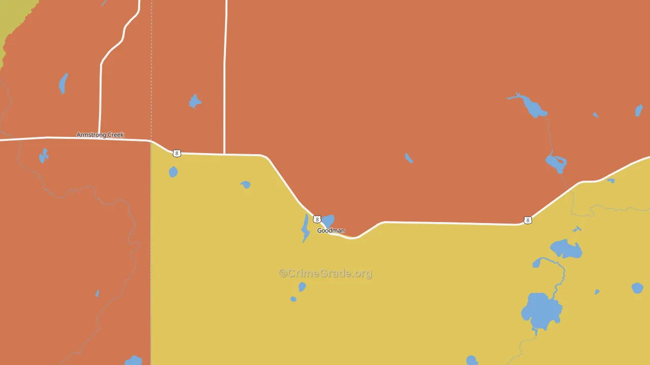 Goodman, WI Map of Vandalism Rates