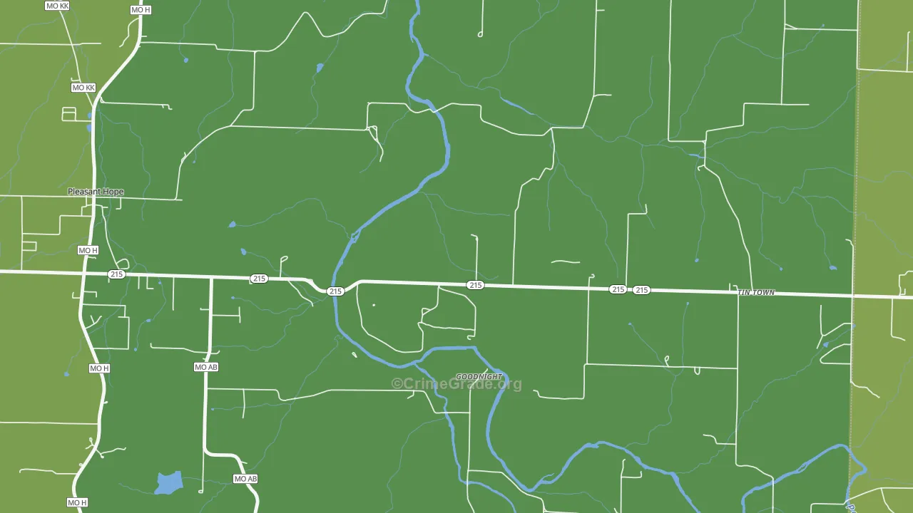 Goodnight, MO Map of Vandalism Rates
