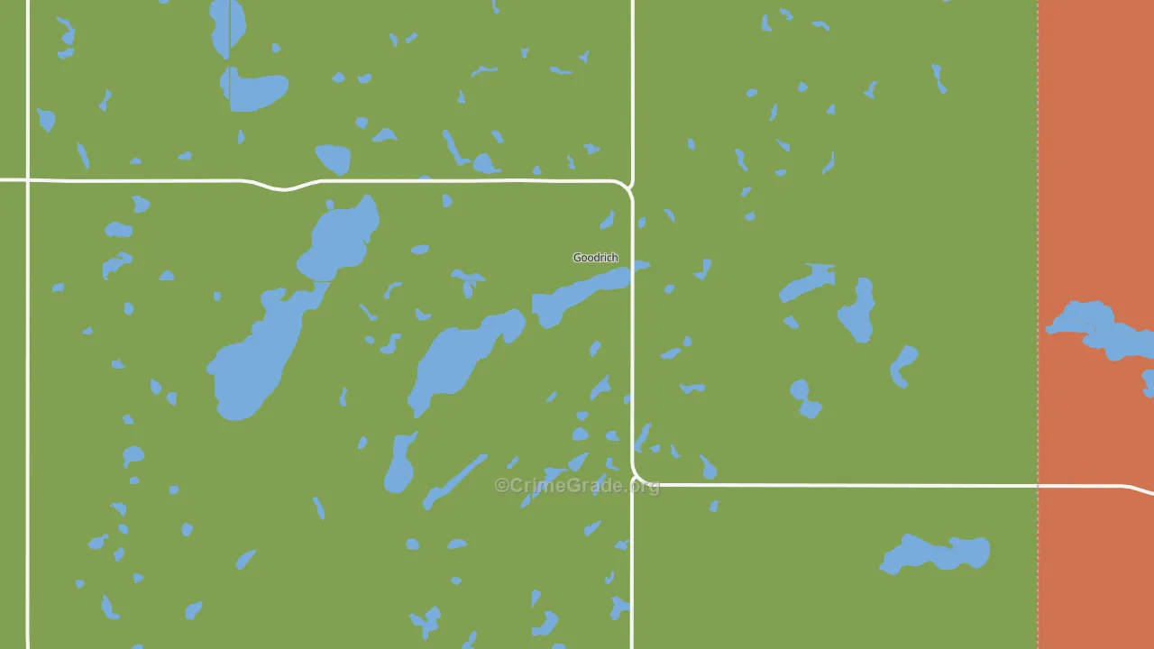 Goodrich, ND Map of Vandalism Rates