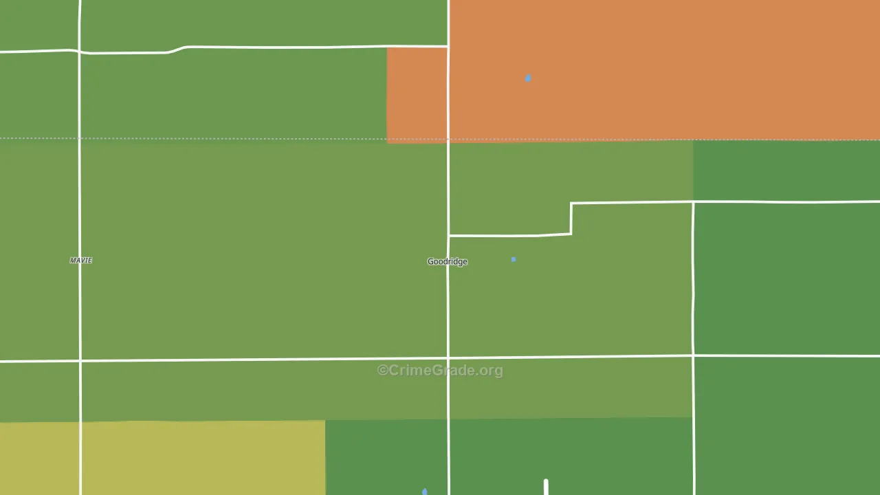Goodridge, MN Map of Vandalism Rates