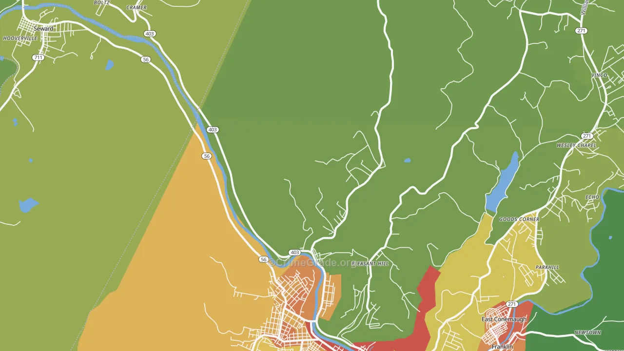 Goods Corner, PA Map of Vandalism Rates