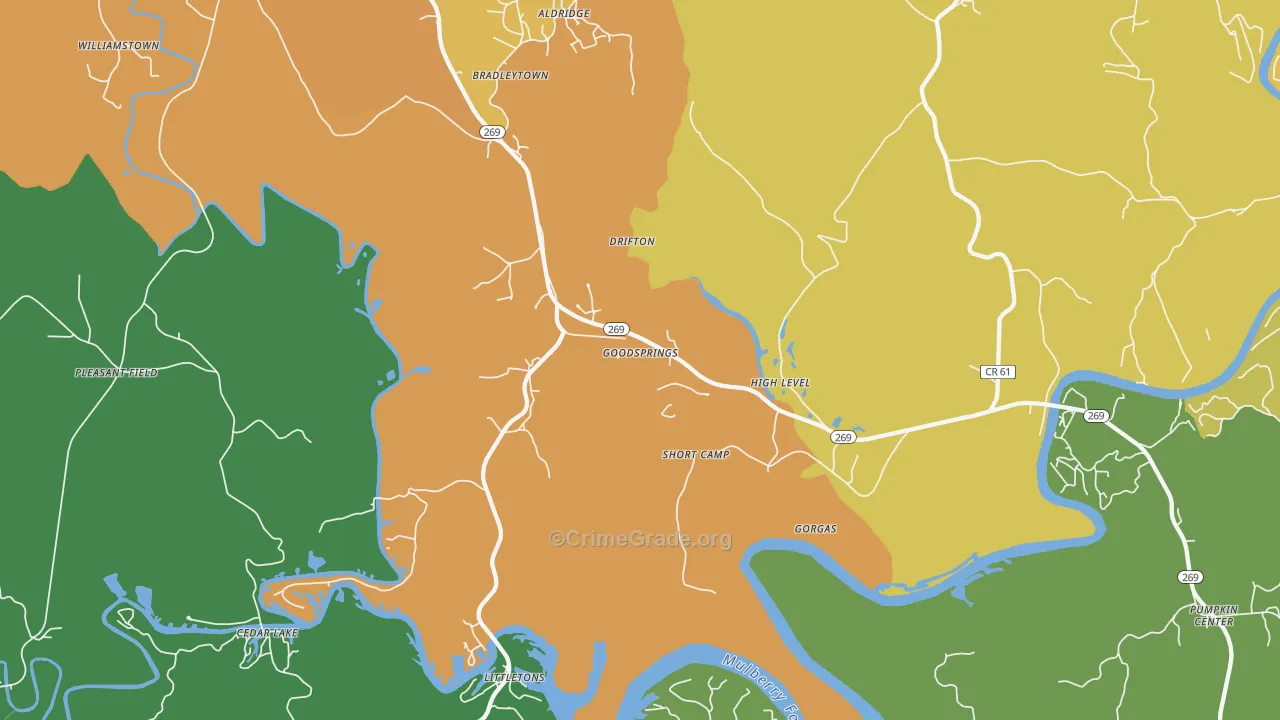 Goodsprings, AL Map of Vandalism Rates