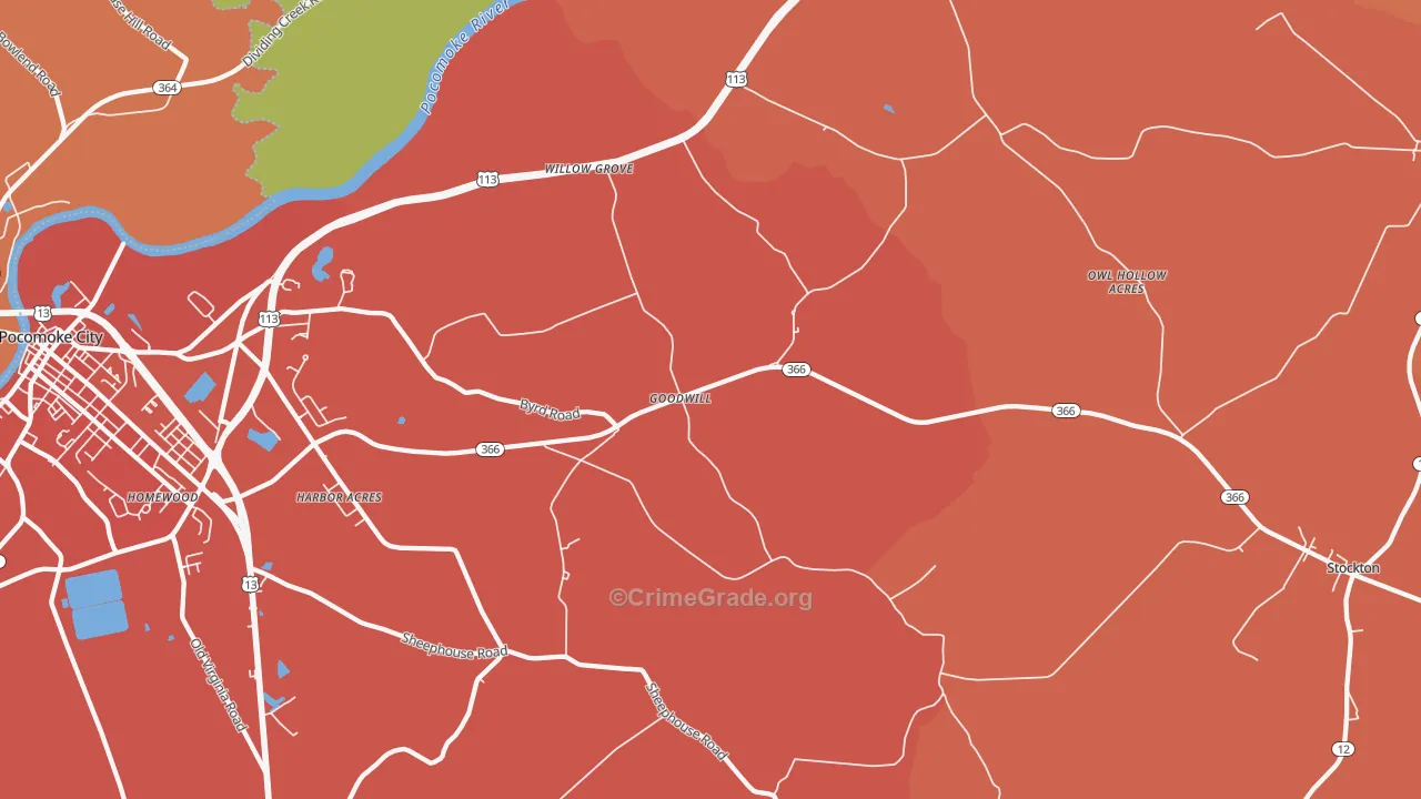 Goodwill, MD Map of Vandalism Rates