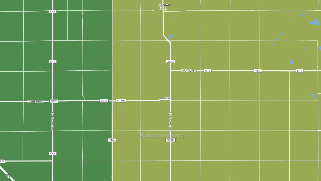 Goodwin, SD Map of Vandalism Rates