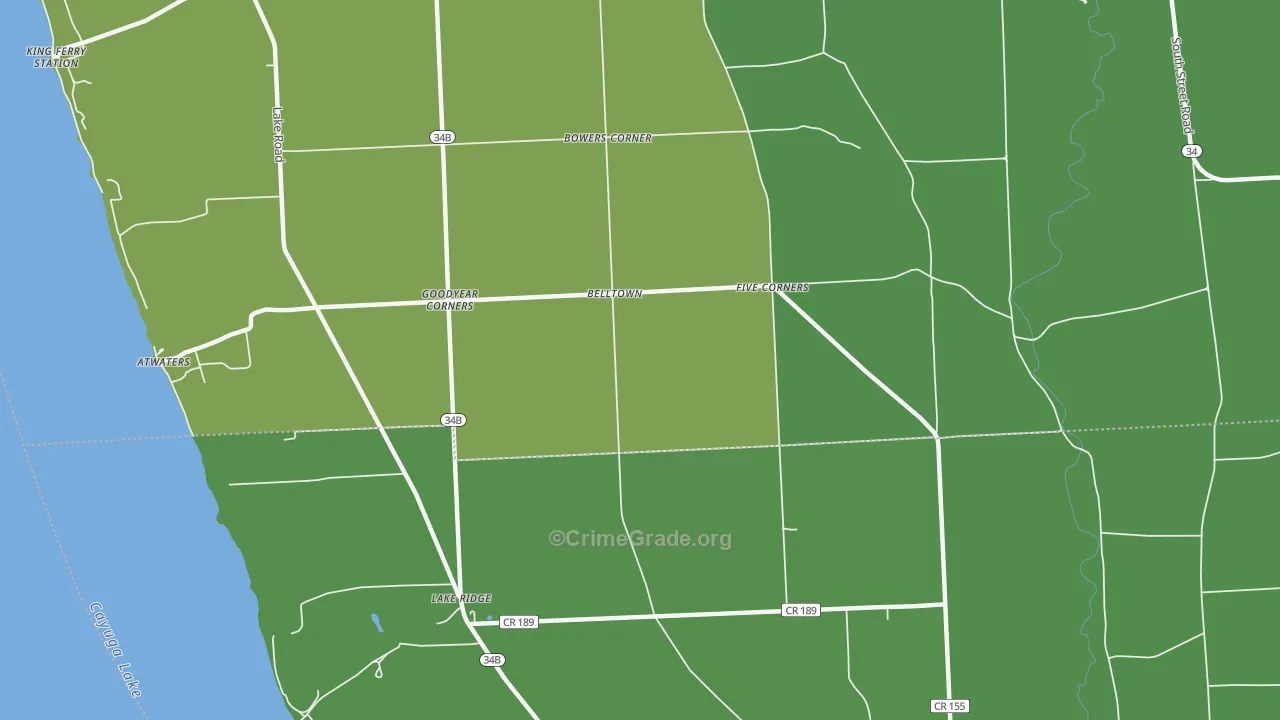 Goodyear Corners, NY Map of Vandalism Rates