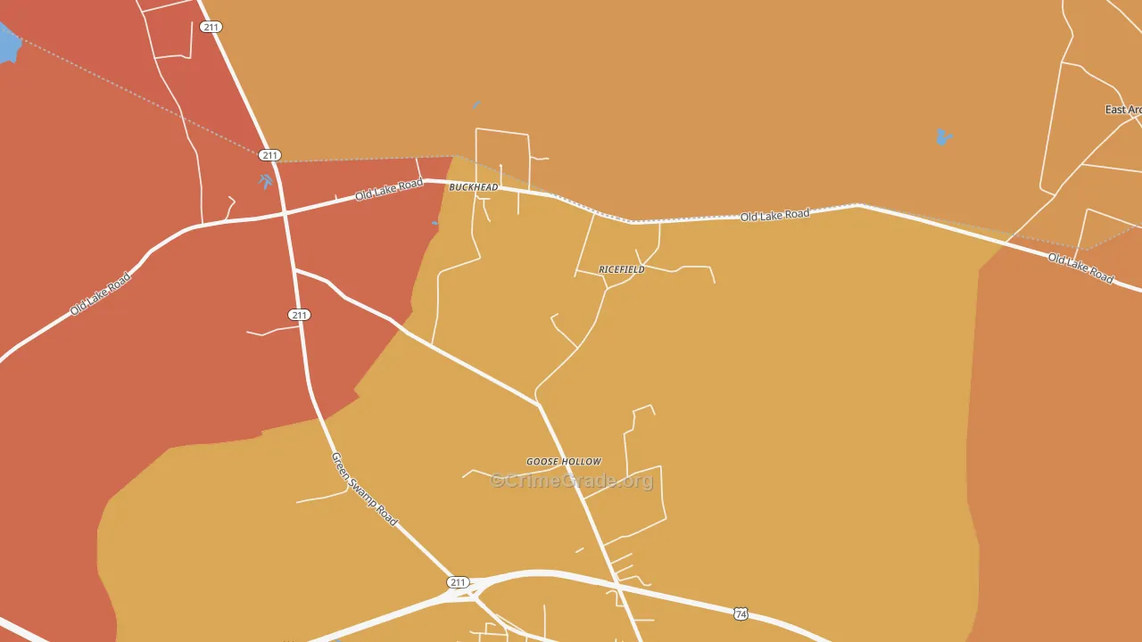 Goose Hollow, NC Map of Vandalism Rates