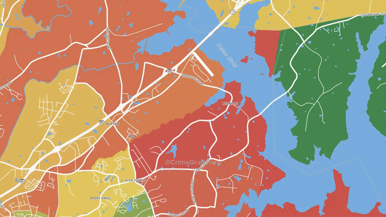 Gorman, NC Map of Vandalism Rates