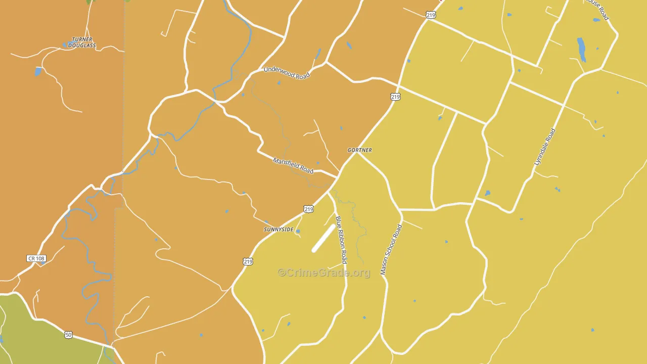 Gortner, MD Map of Vandalism Rates