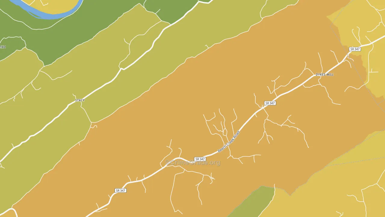 Goshen, TN Map of Vandalism Rates