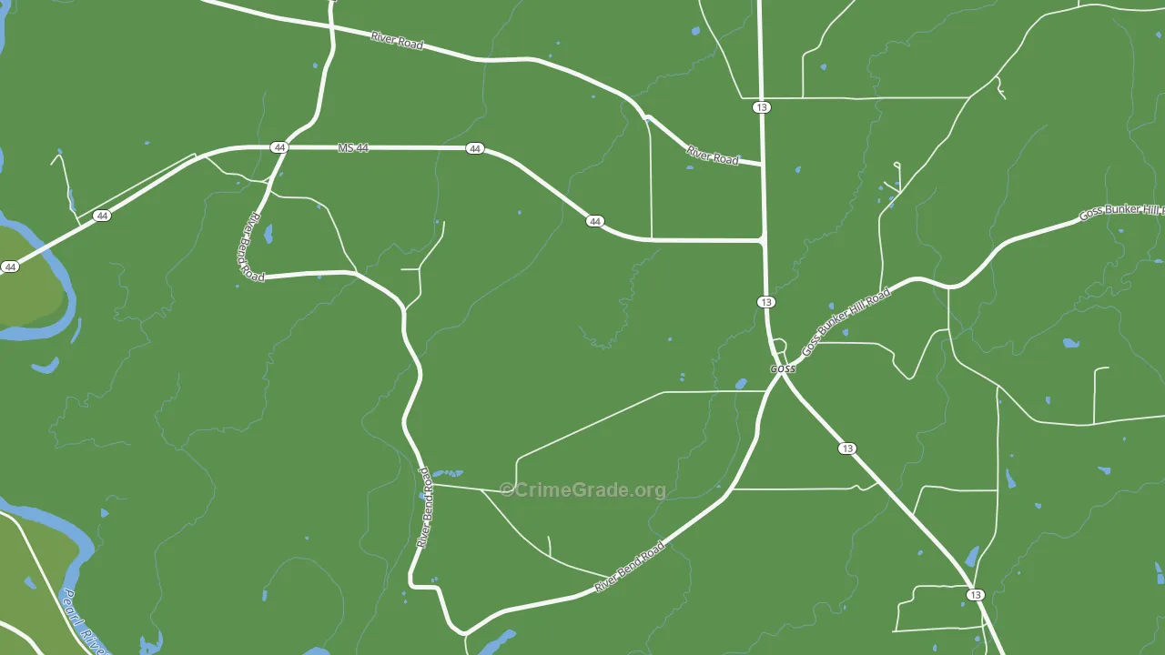 Goss, MS Map of Vandalism Rates