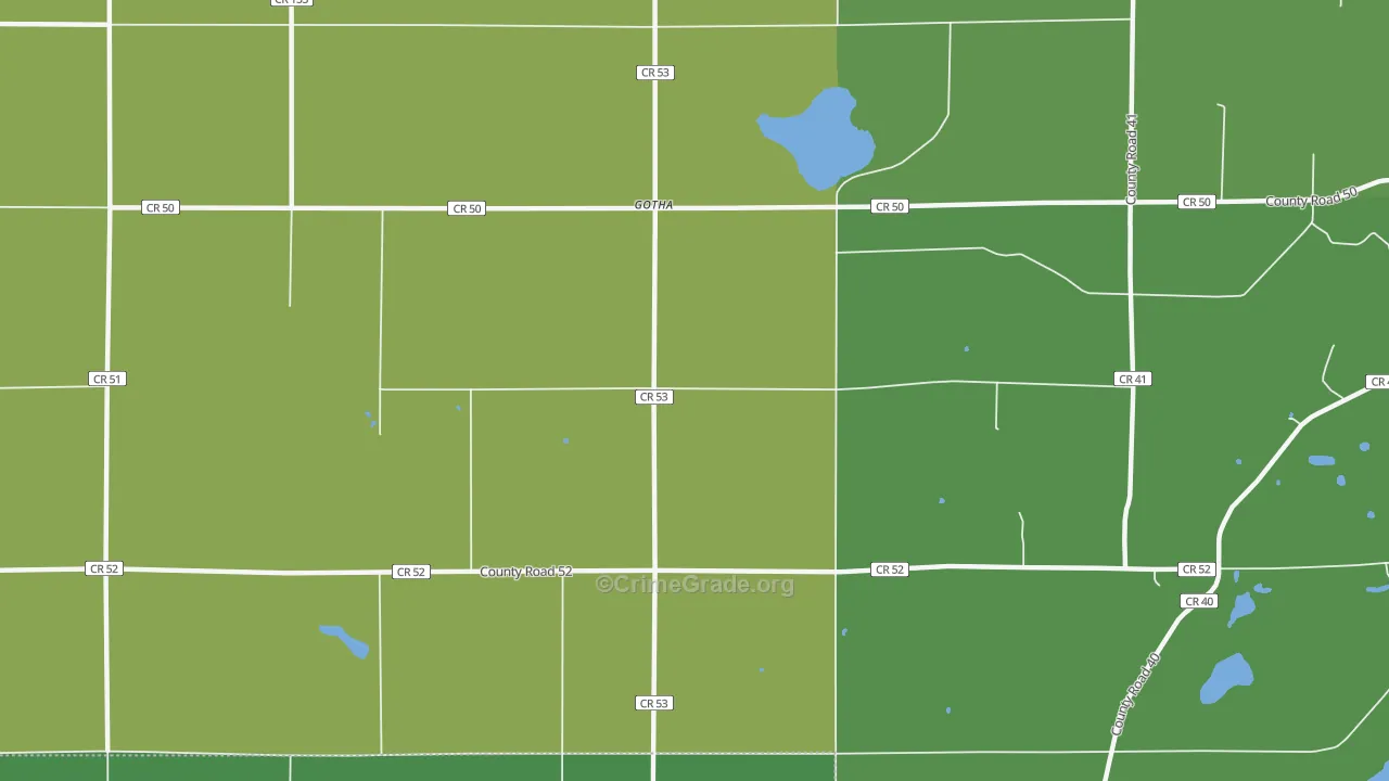 Gotha, MN Map of Vandalism Rates
