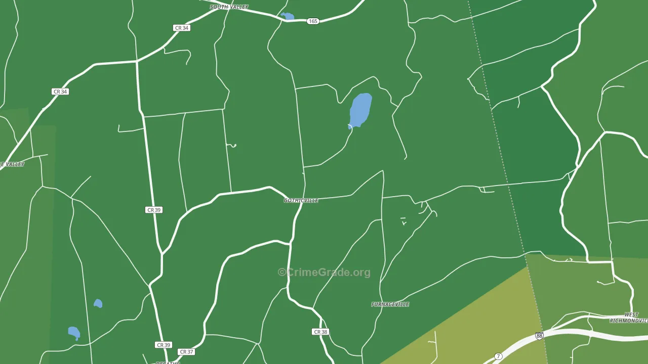 Gothicville, NY Map of Vandalism Rates