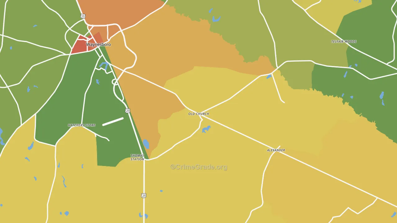 Gough, GA Map of Vandalism Rates