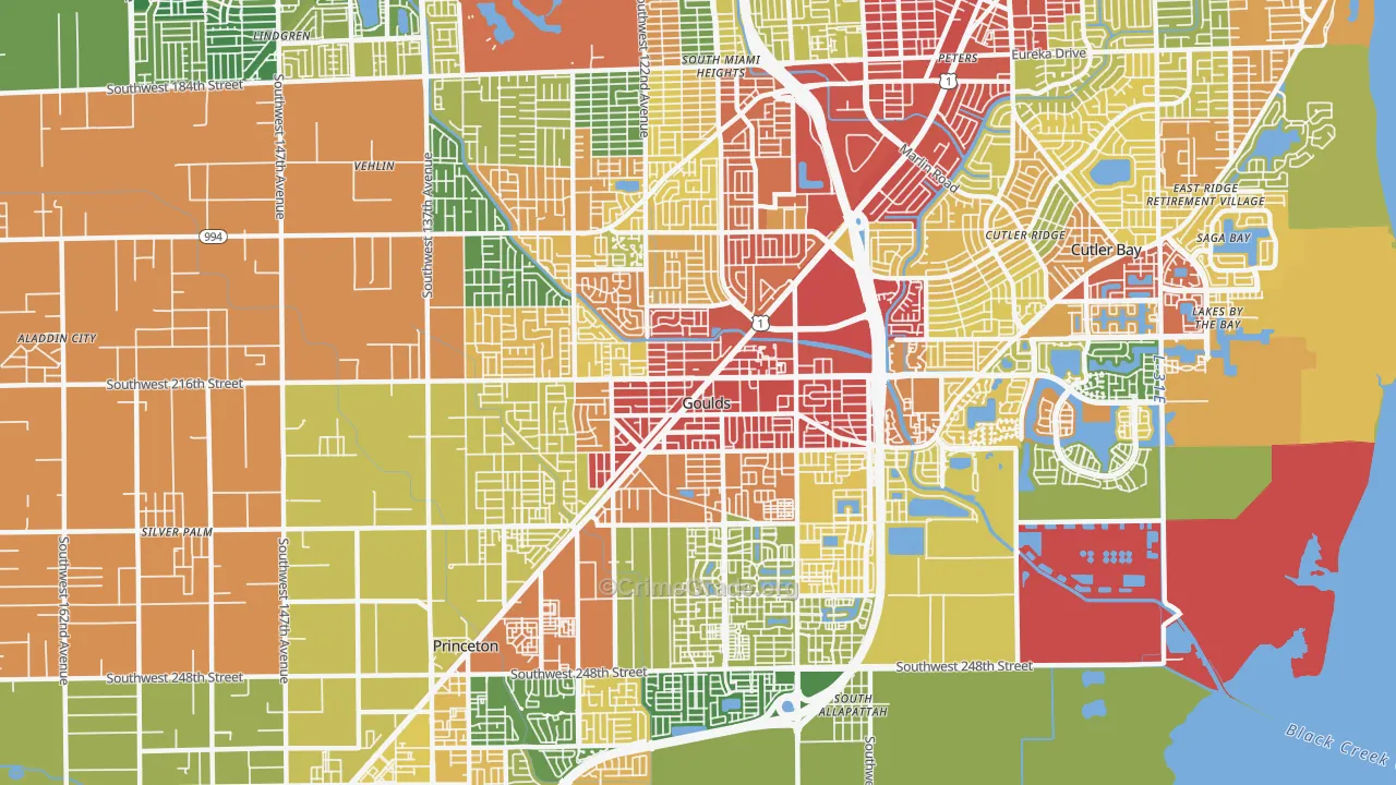 Goulds, FL Map of Vandalism Rates