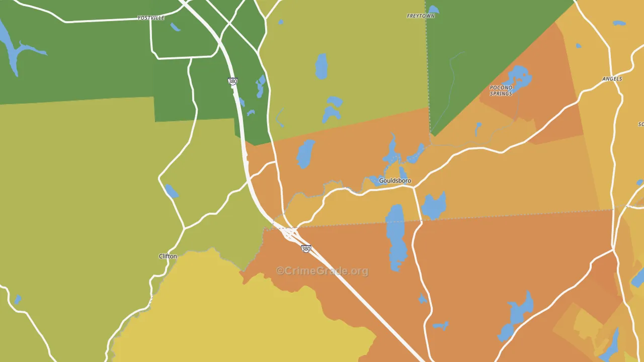 Gouldsboro, PA Map of Vandalism Rates