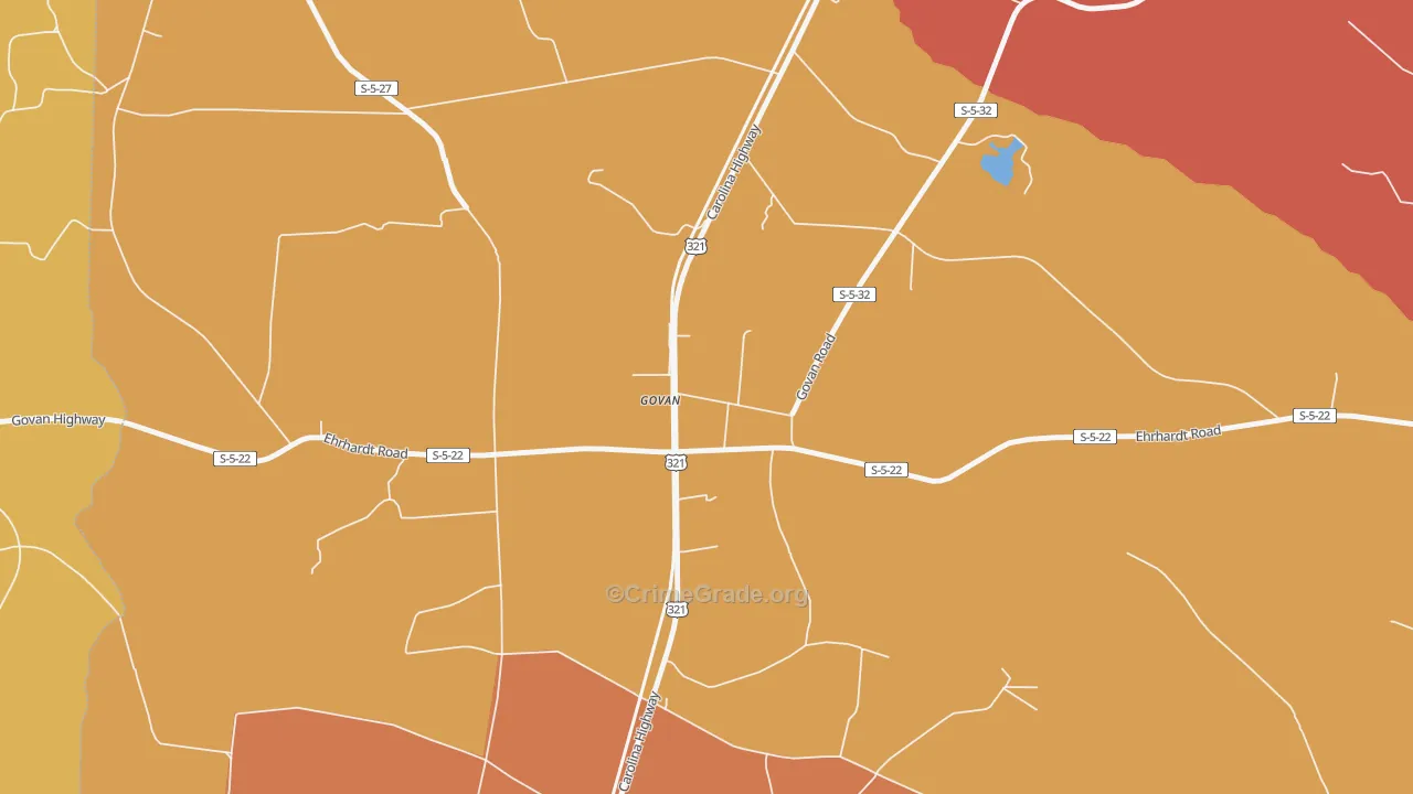 Govan, SC Map of Vandalism Rates