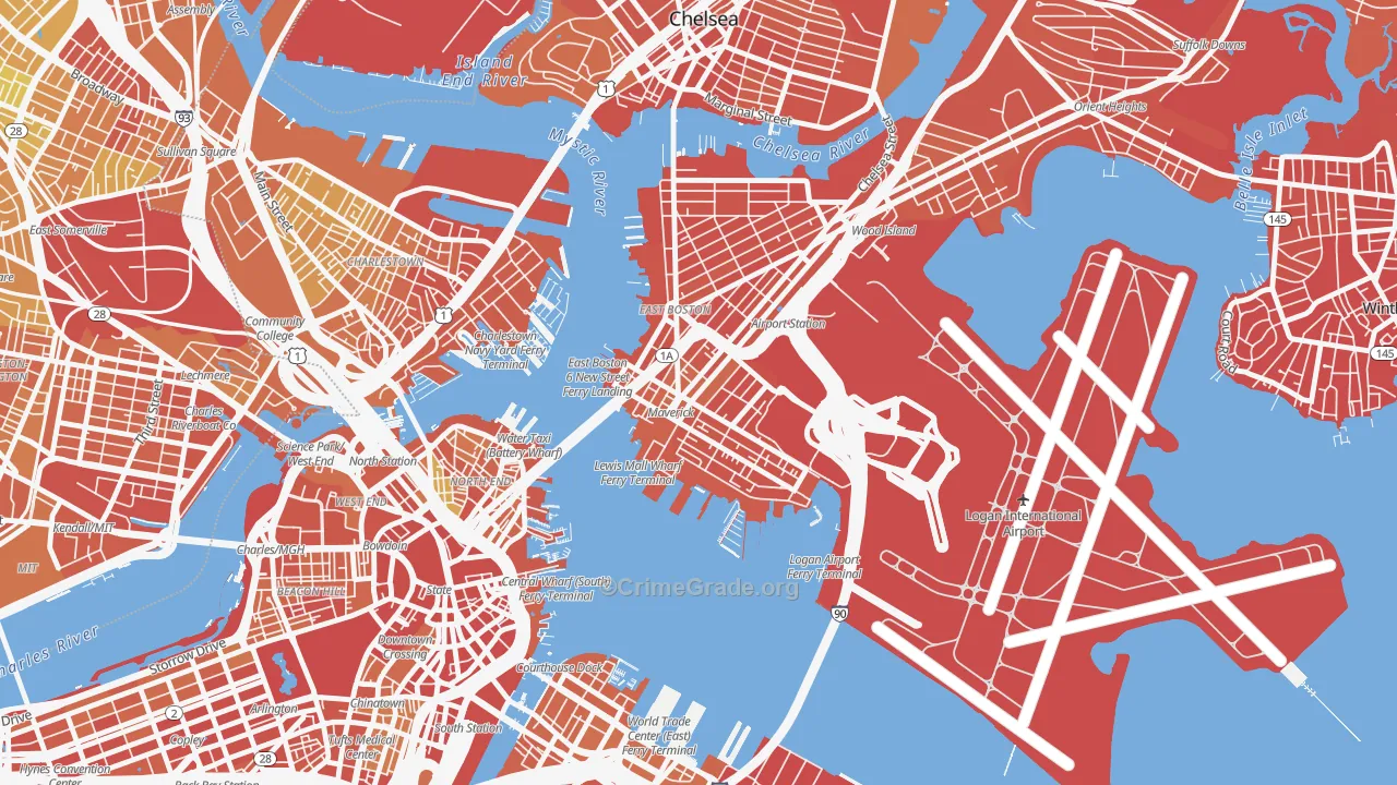 Gove Street, Boston, MA Map of Vandalism Rates
