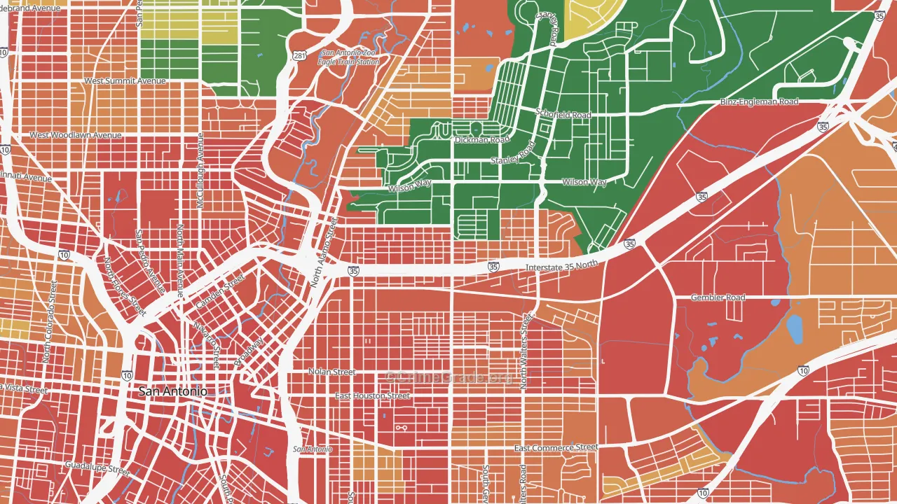 Government Hill Alliance, San Antonio, TX Map of Vandalism Rates