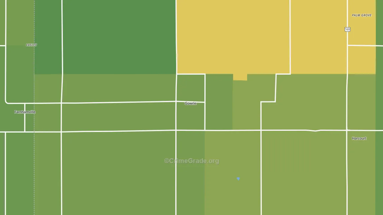 Gowrie, IA Map of Vandalism Rates