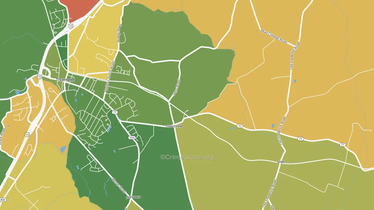 Graceham, MD Map of Vandalism Rates