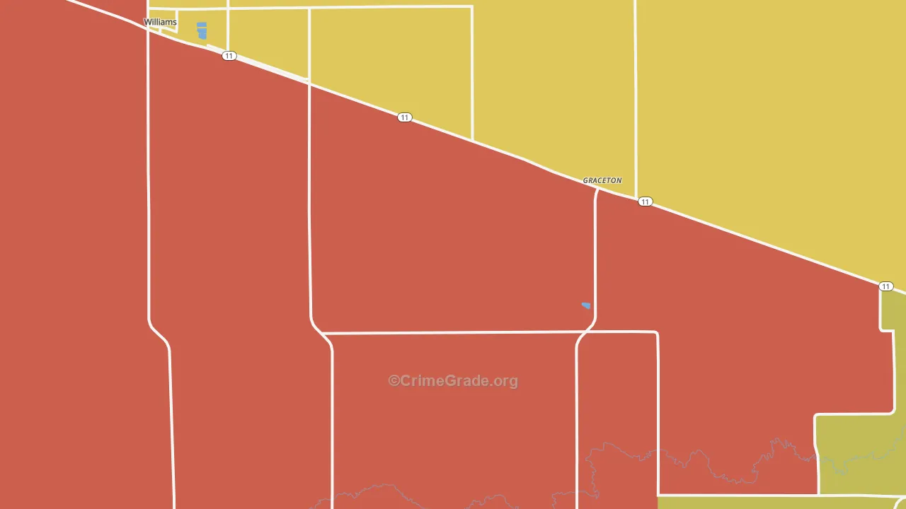 Graceton, MN Map of Vandalism Rates