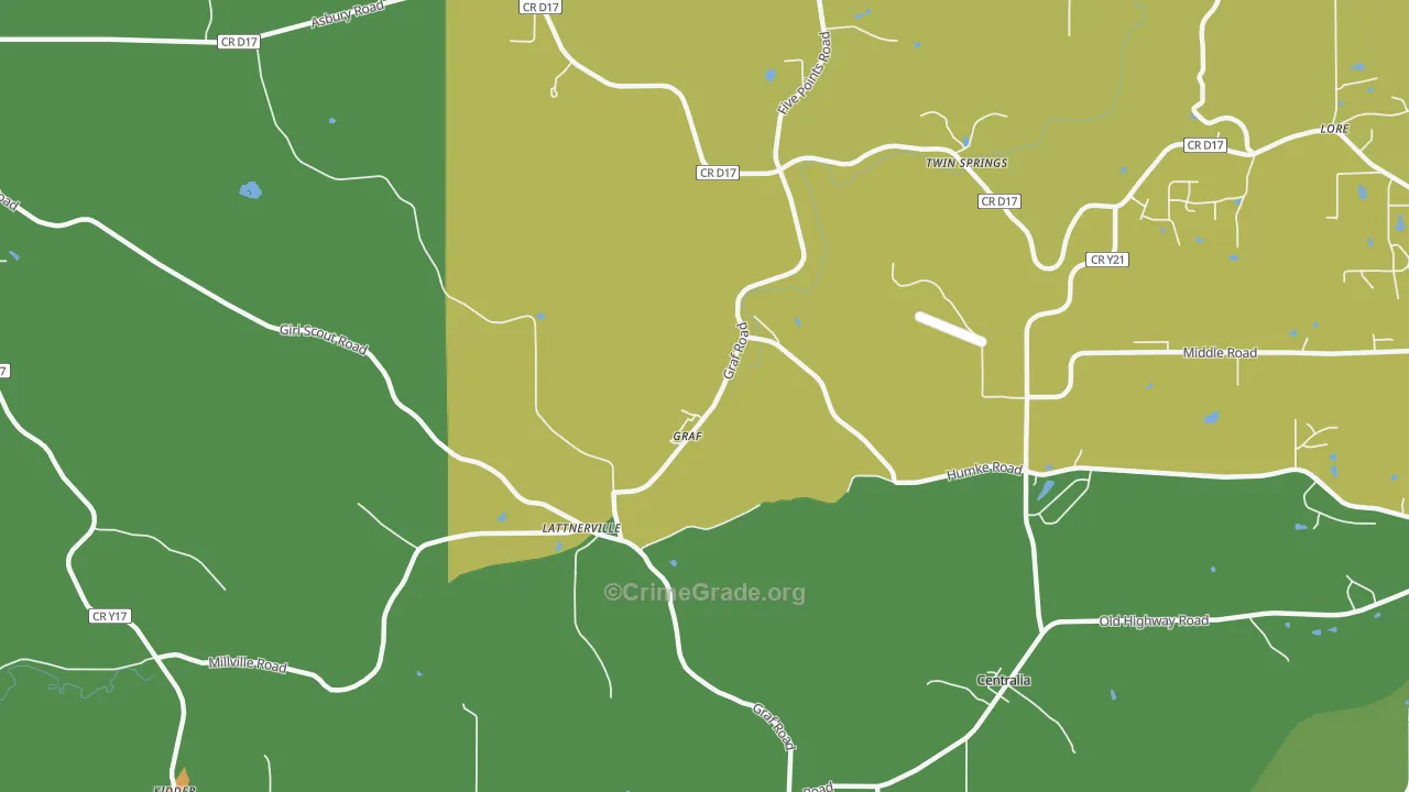 Graf, IA Map of Vandalism Rates