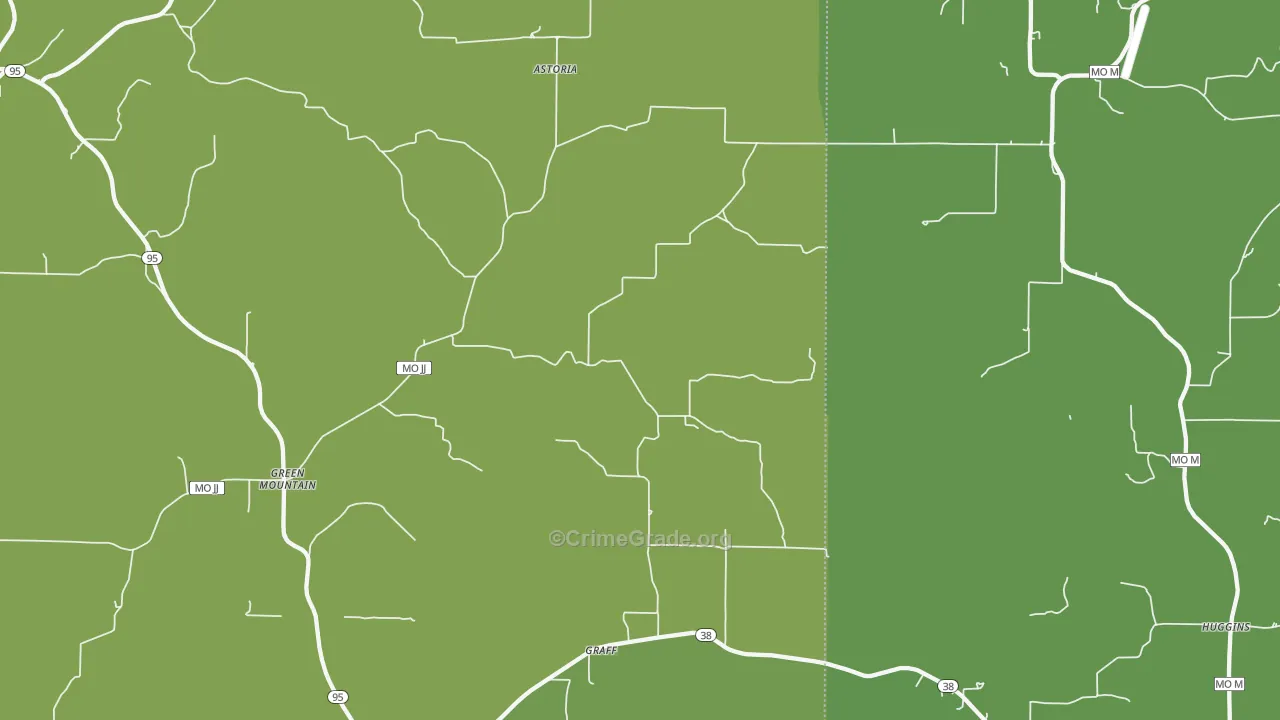 Graff, MO Map of Vandalism Rates
