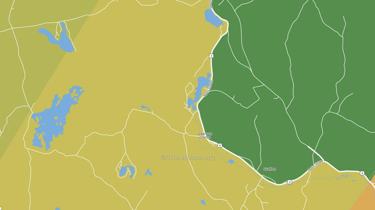 Grafton Center, NH Map of Vandalism Rates