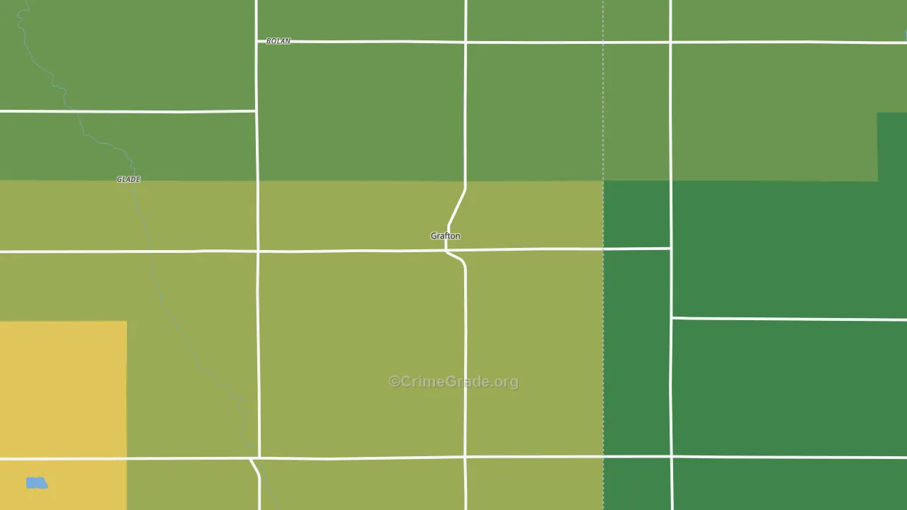 Grafton, IA Map of Vandalism Rates
