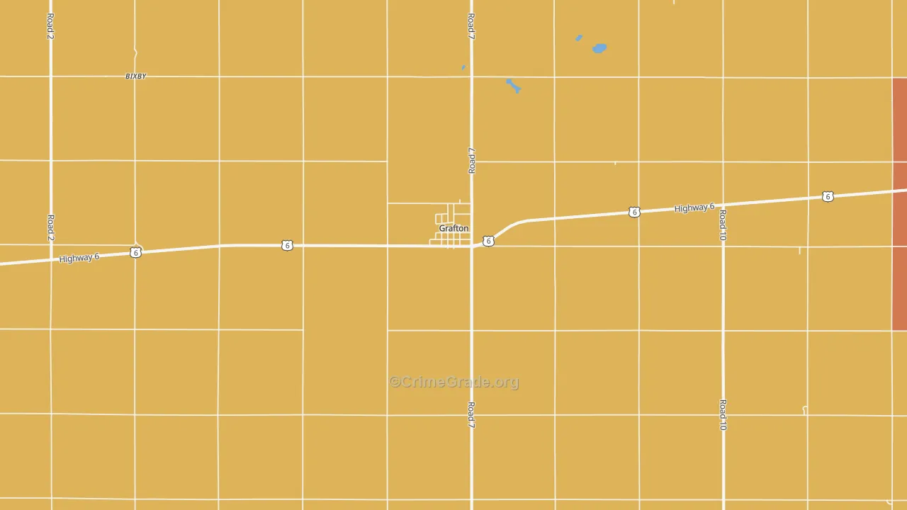 Grafton, NE Map of Vandalism Rates