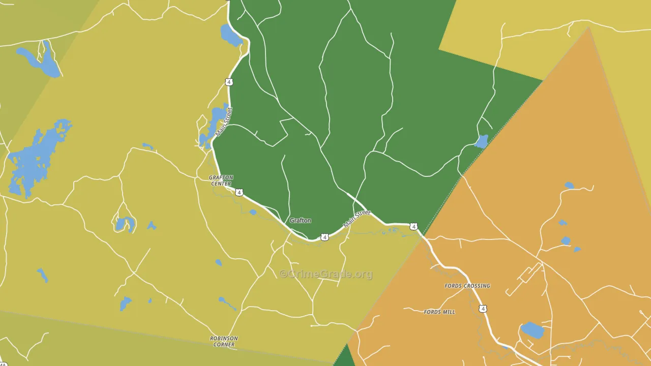 Grafton, NH Map of Vandalism Rates