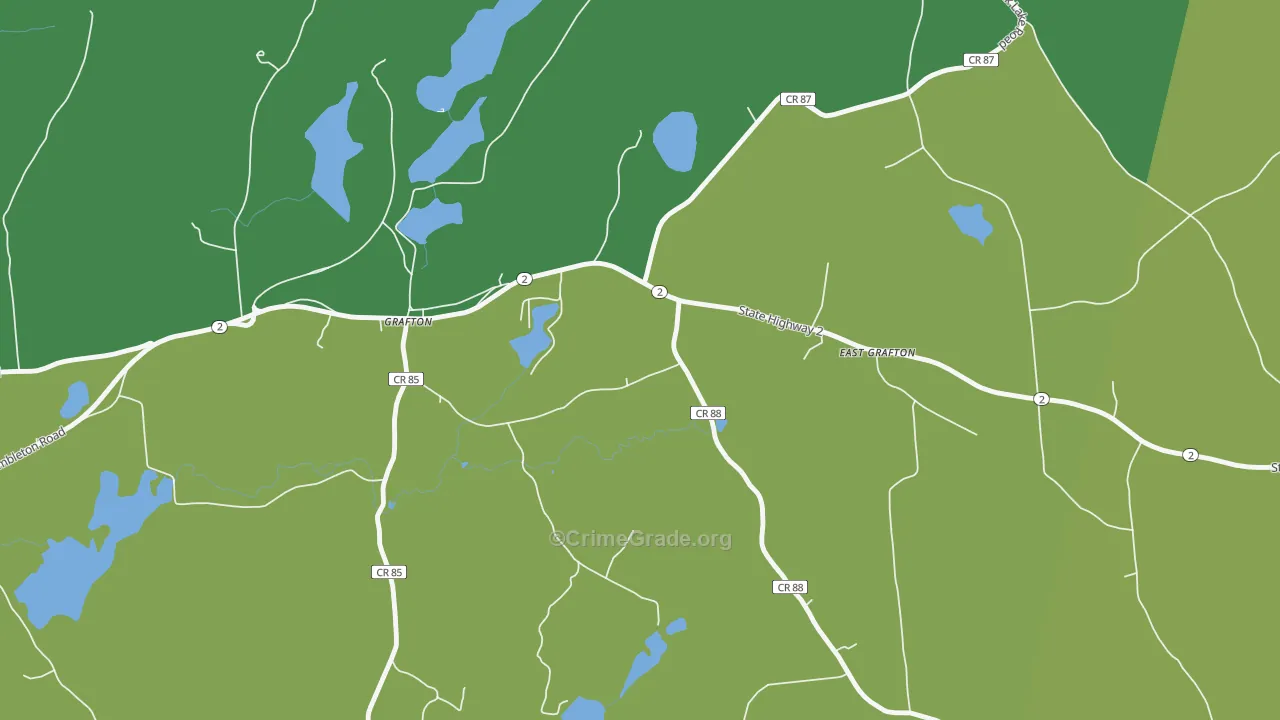 Grafton, NY Map of Vandalism Rates