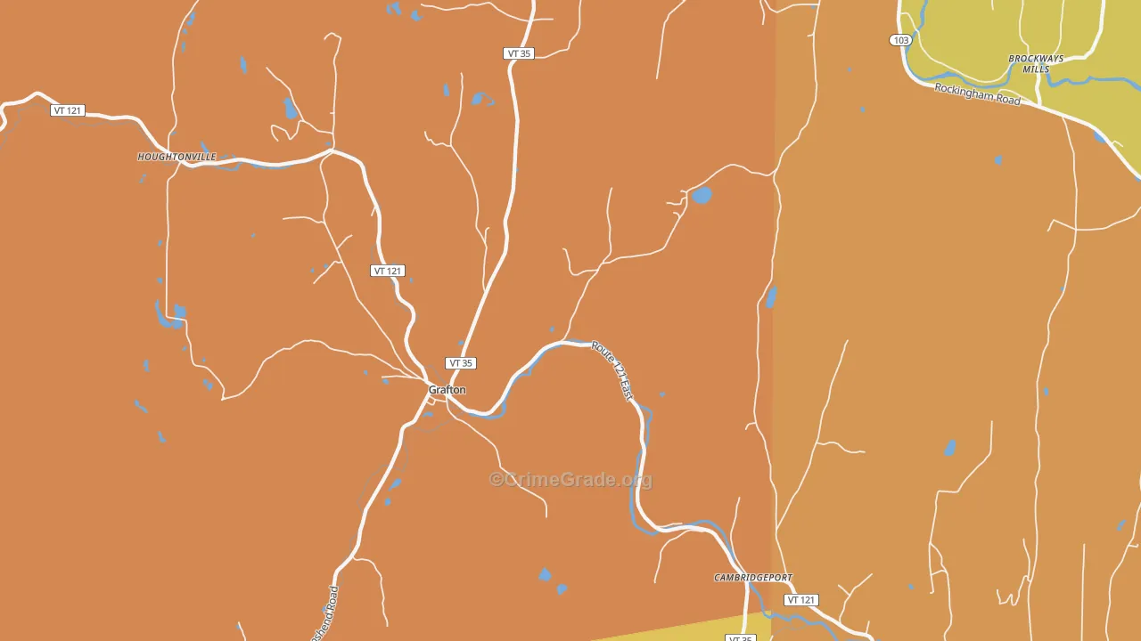Grafton, VT Map of Vandalism Rates