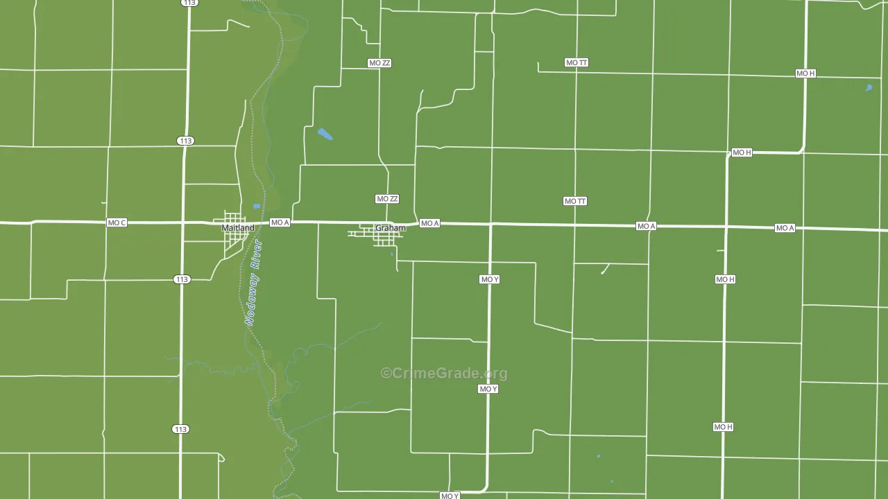 Graham, MO Map of Vandalism Rates